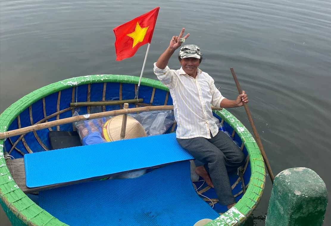 Coconut boat tour guide